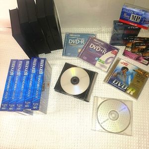 Lot of Vintage Media TV DVD Videos TDK Tapes Cassettes Mixed Lot